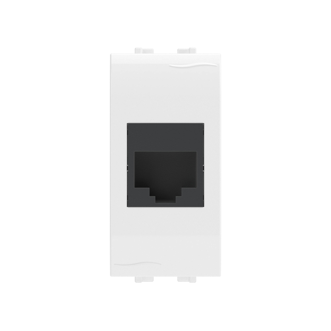 Компьютерная розетка, DKC, 76654B, Brava, RJ45 кат.5e, 1 модуль, белая