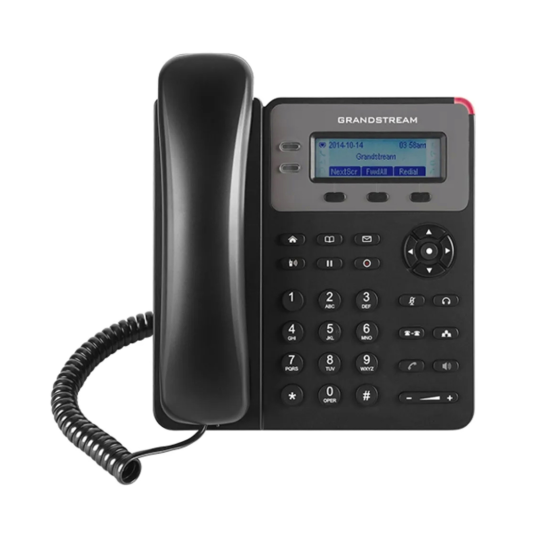 IP телефон, Grandstream, GXP1610, 2 SIP аккаунта, 2 линии, 2 порта Ethernet 10/100 без PoE, 3-х сторонняя конференц-связь, ЖК-дисплей 132x48 (2.95 дюйма), блок питания 5 В/0.6 А