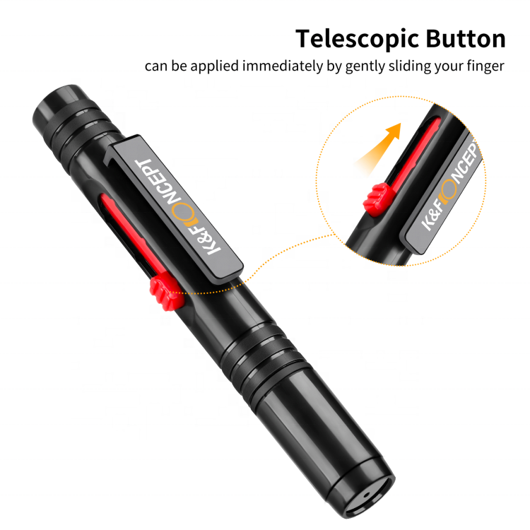 K&F Concept 2-in-1 Plastic Camera Lens Cleaning Brush & Pen for TV Computer Watch Phone Screens-Eco-Friendly