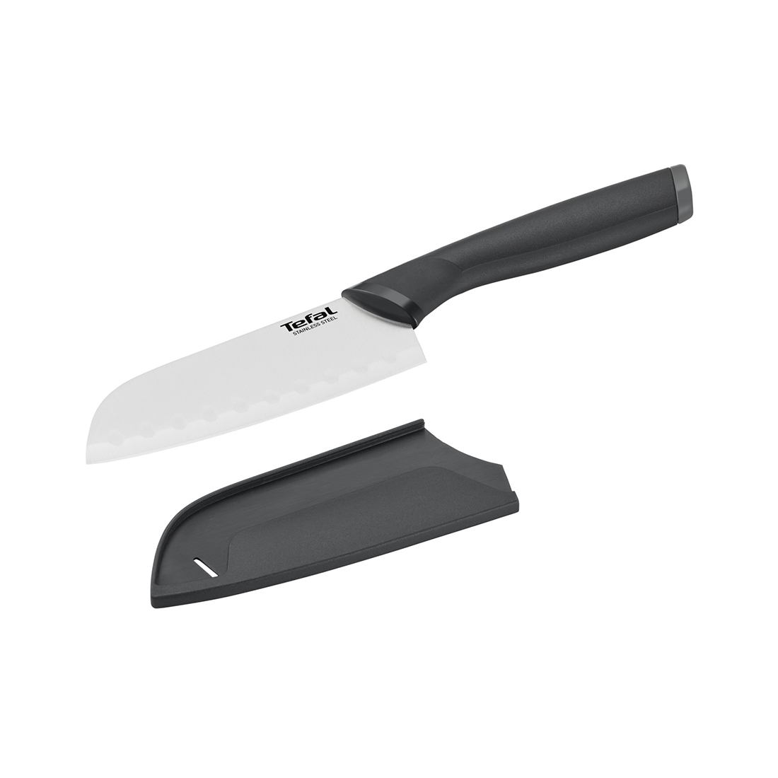 Нож сантоку Tefal Comfort K2213604, 12 см, черный