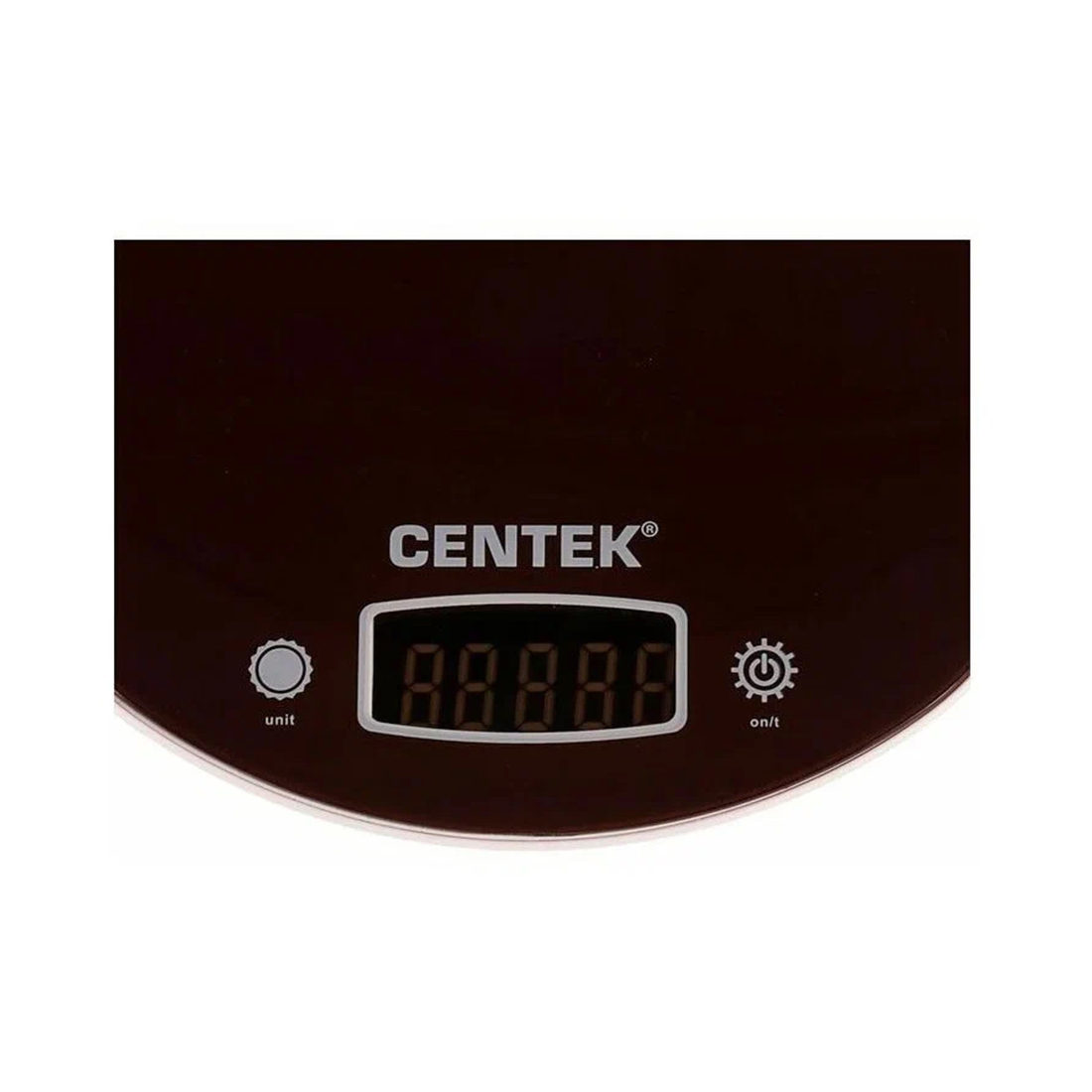 Весы кухонные, Centek, CT-2456, Электр., Max 7кг, Шаг 1г, Большая съемная чаша, Дисплей, Шоколад
