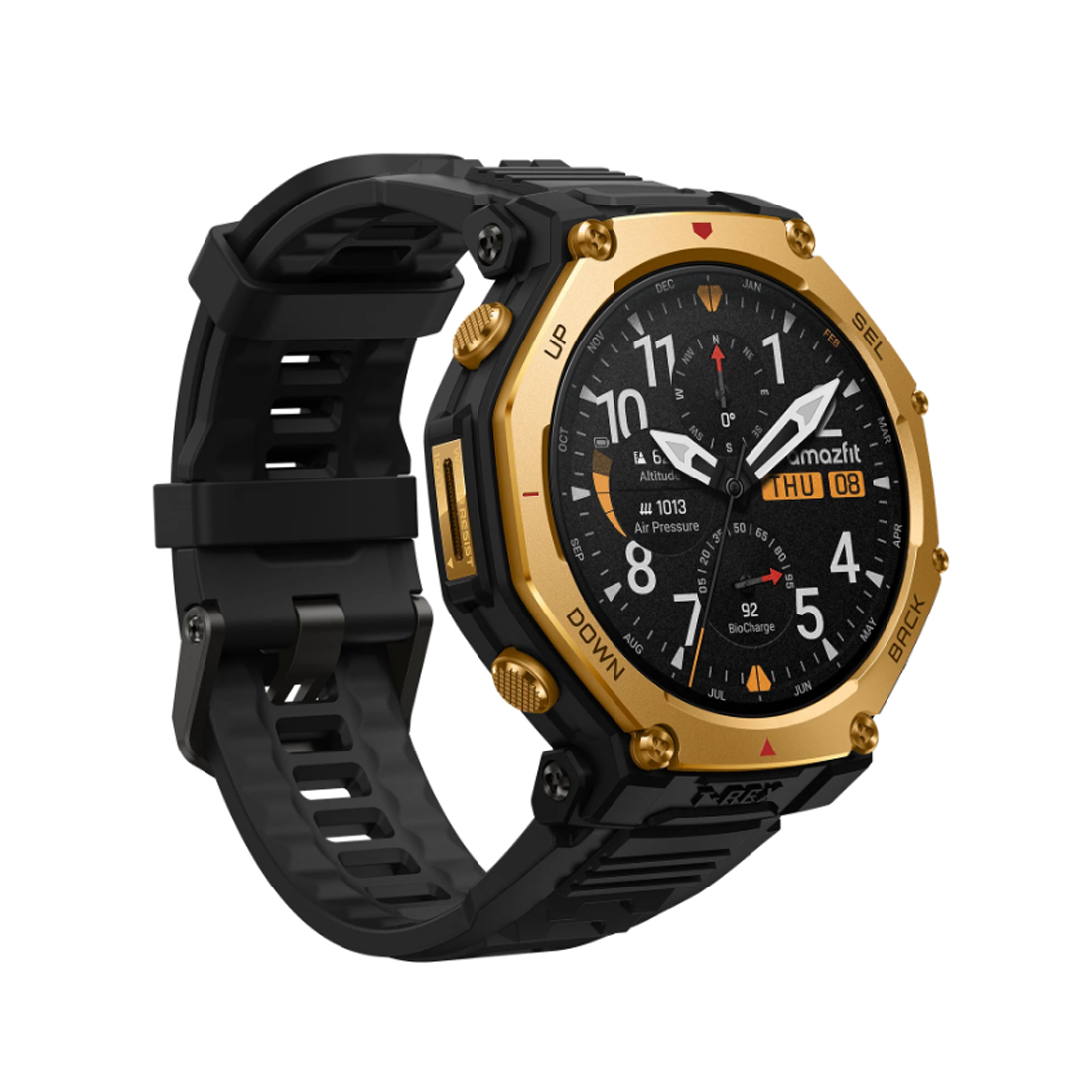 Смарт часы, Amazfit, T-Rex 3 Pro A2444, HD-дисплей AMOLED 1.5 дюйма, Разрешение 480*480 pixel, GPS, GLONASS, Beidou, Galileo, QZSS, Водонепроницаемые (10 ATM), Аккумулятор 700 мАч, Время работы до 25 дней, Черный