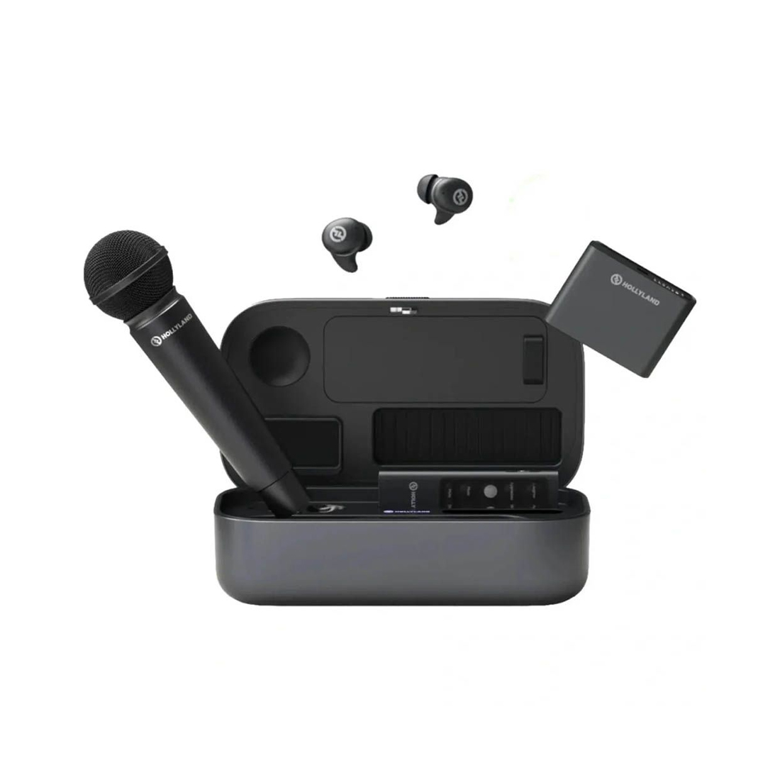 Микрофон, Hollyland, MELO P1 Combo, 32-bit Float Audio, 48kHz, Кардиоидная Диаграмма Направленности, AI Шумоподавление, Дальность До 60 м, Частотный Диапазон 20Hz–20kHz, Динамический Диапазон 114dB, До 12 Часов Автономной Работы, Аккумулятор 600mAh, USB-C, Bluetooth, Беспроводная Связь 2.4GHz