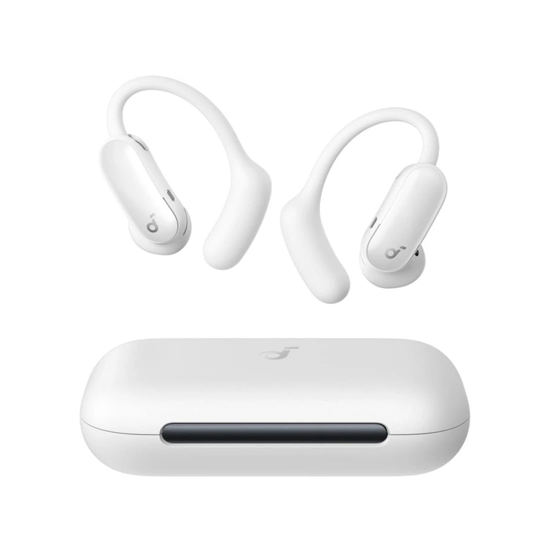 Наушники, Soundcore, AeroFit 2 Pro (A3875G21), Bluetooth 5.3, TWS, динамики 11 мм, до 48 часов работы, IP68, открытая конструкция, быстрая зарядка, Белый