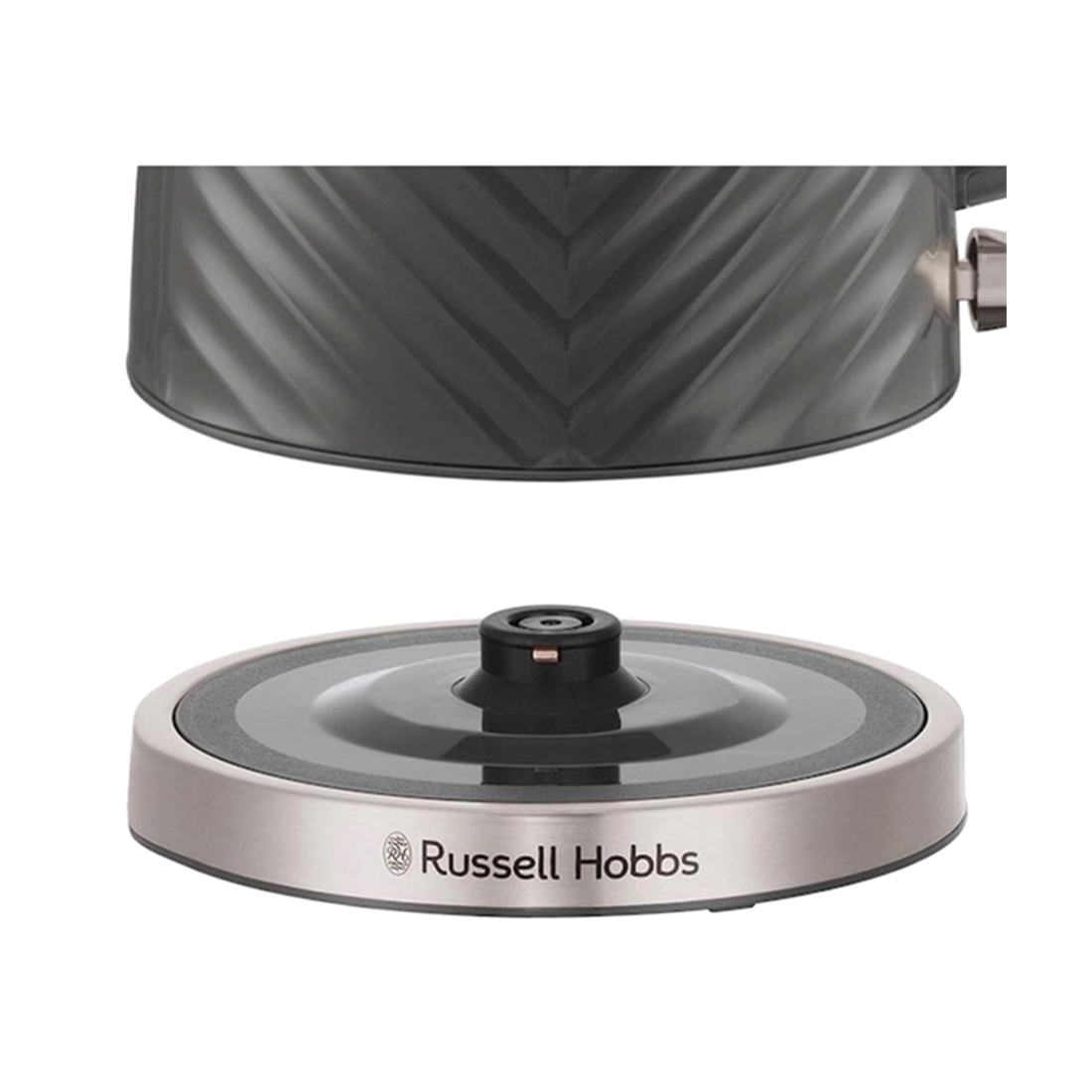 Чайник электрический, Russell Hobbs, 26382-70, Мощность 2400Вт, Объем 1.7л, Нержавеющая сталь, Внутренняя подсветка, Автоотключение: при закипании, при отсутствии воды, при снятии с подставки, Серый