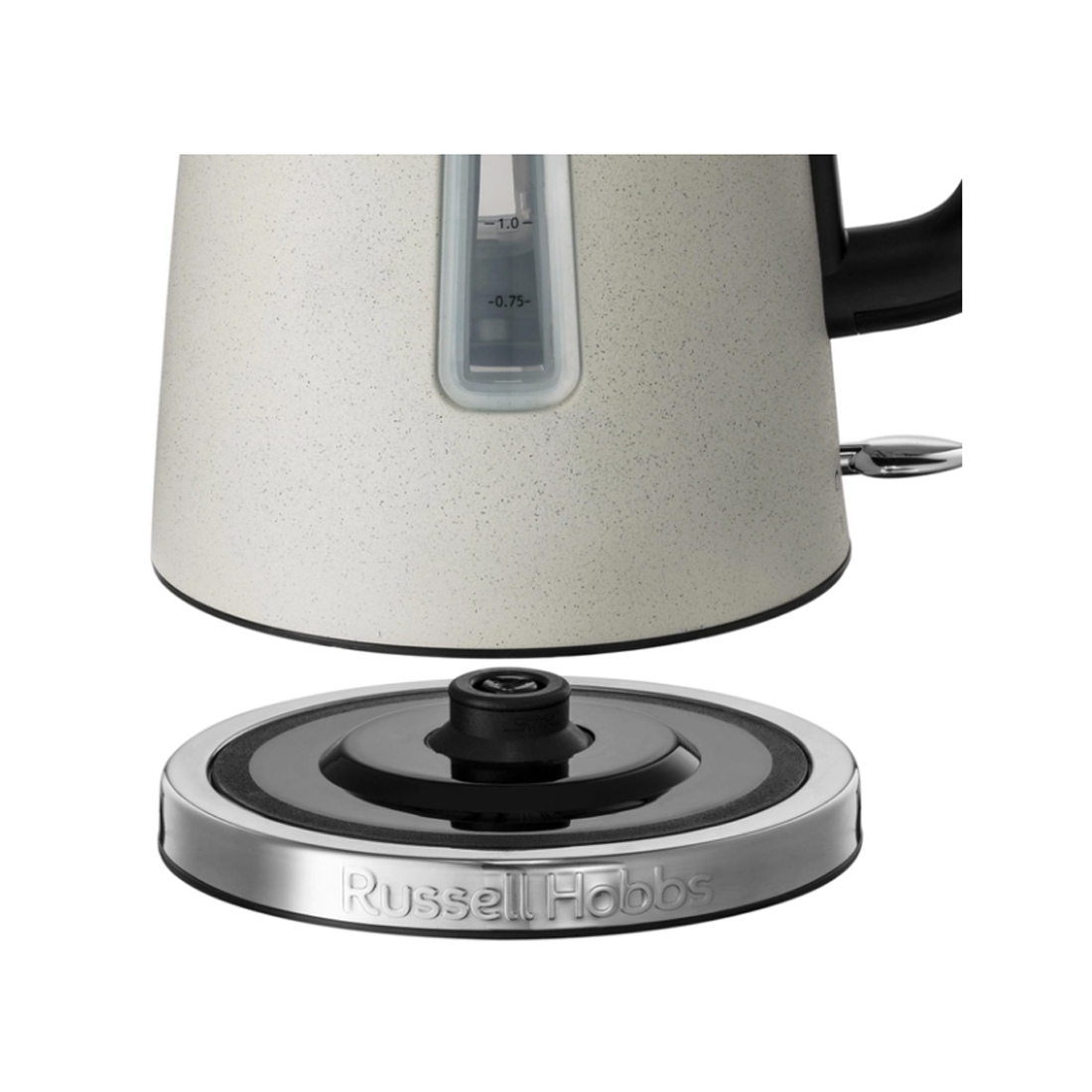 Чайник электрический, Russell Hobbs, 26960-70, Мощность 2400Вт, Объем 1.7л, Нержавеющая сталь, Внутренняя подсветка, Автоотключение: при закипании, при отсутствии воды, при снятии с подставки, Бежевый