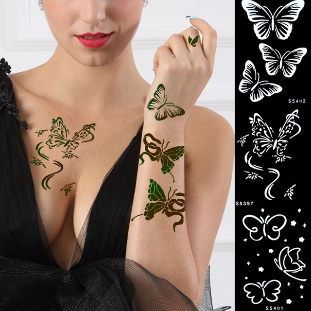 Временное тату хной (Floral Pattern)