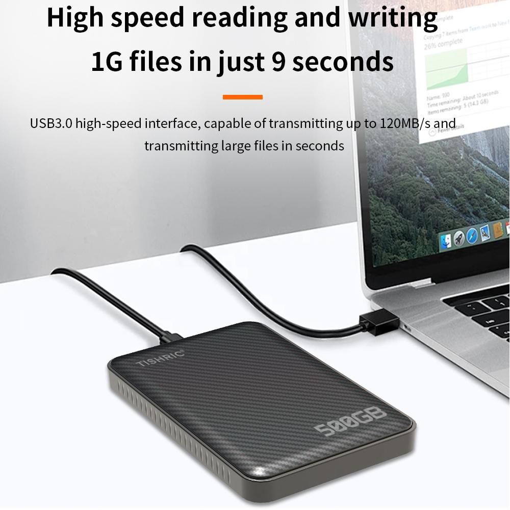 TISHRIC External HDD 250GB 2.5-inch Mechanical Portable Hard Drive 16M 7mm 5400 RPM for Notebook Laptop