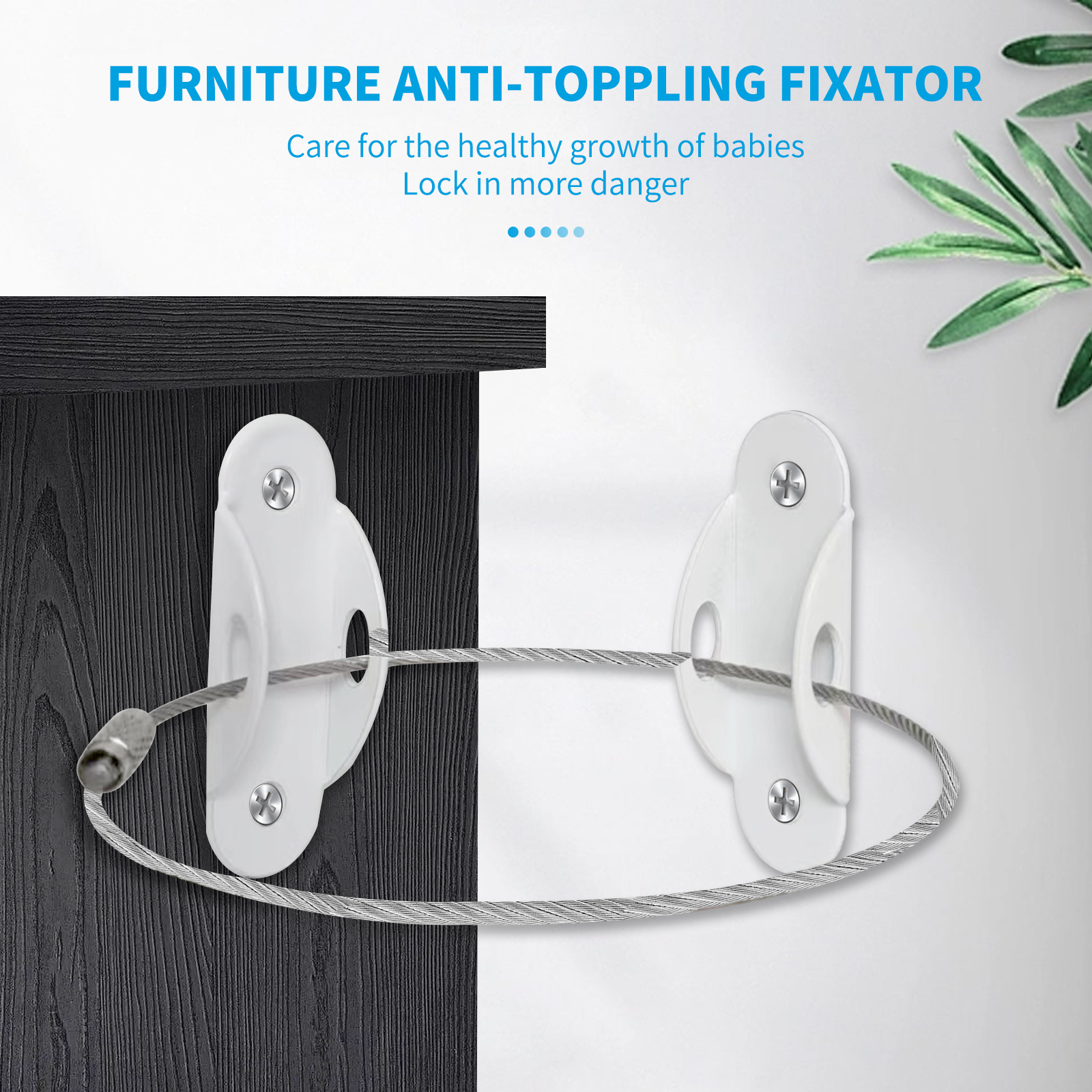 Wholesale Firm Secure Anti Tip Furniture Anchors for Baby Proofing Dresser Wall Safety Anchor Furniture Fasteners to Wall