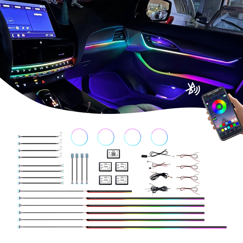 New Style Led Strip Light Rgb 26 in 1/24 in 1/22 in 1 Interior Led Lights Symphony Car Ambient Light Kit for 98% Car