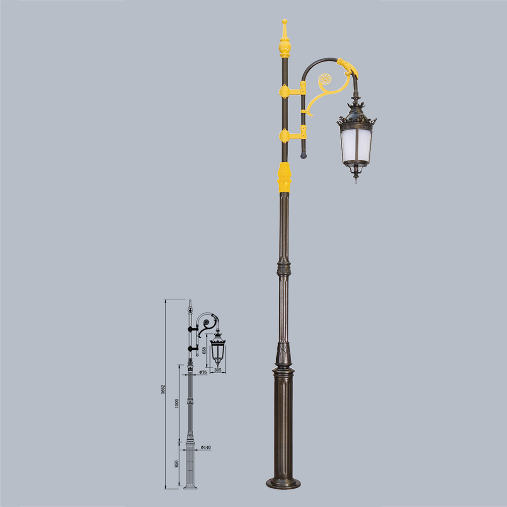 European Retro Garden Lamp 220V Outdoor Waterproof Community Villa Landscape Light E27 Lawn Light for Garden Lighting