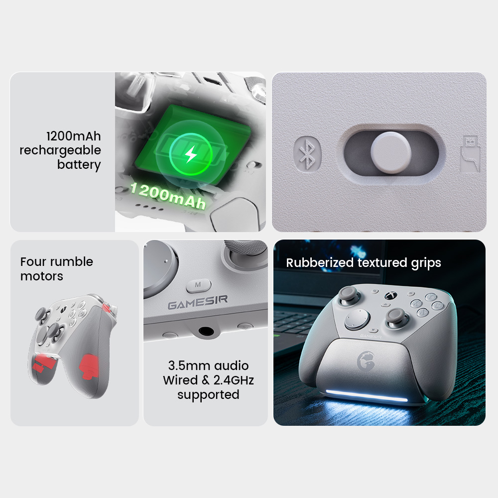 GameSir G7 Pro Xbox Gaming Controller Wired Gamepad for Xbox Series X|S, Xbox One X|S, Steam, PC, Android with Charging Dock