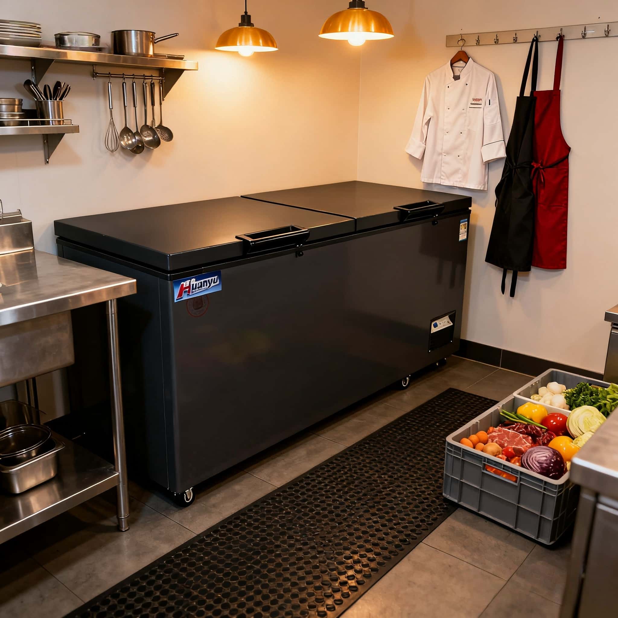Commercial Large Capacity Horizontal Flip-Lid Freezer Refrigerator, Home Use Horizontal Freezer Refrigerator