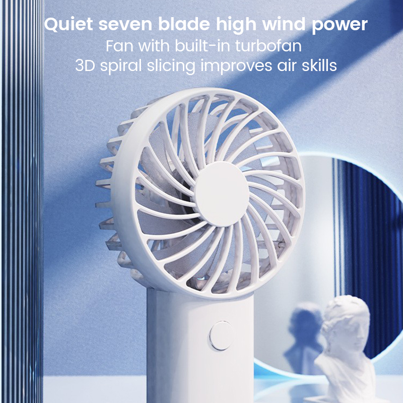 Custom LOGO USB Pocket Mini Fan USB Rechargeable Cooling Fan Handheld Battery Fans Outdoor Table