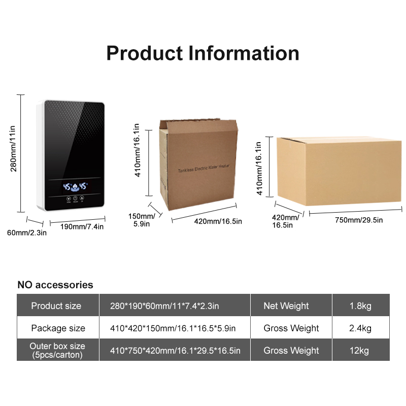 7KW Domestic Wifi Smart App Control Bathroom Bidet Instantaneous Tankless Instant Electric Shower Hot Water Heaters for Shower