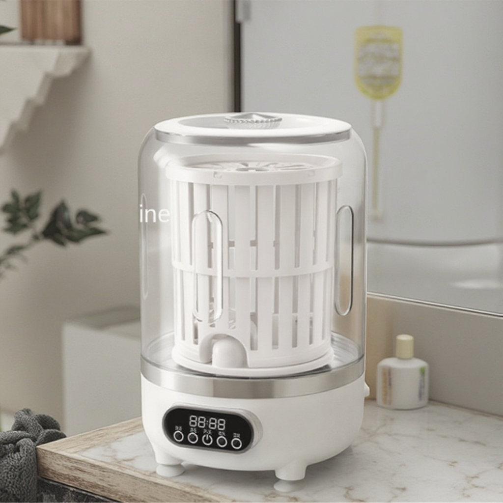 Mini Turbo Portable Semi-Automatic Underwear Grade USB Powered Plastic Washer/Dryer Household Car Use Brushless Motor OEM/ODM
