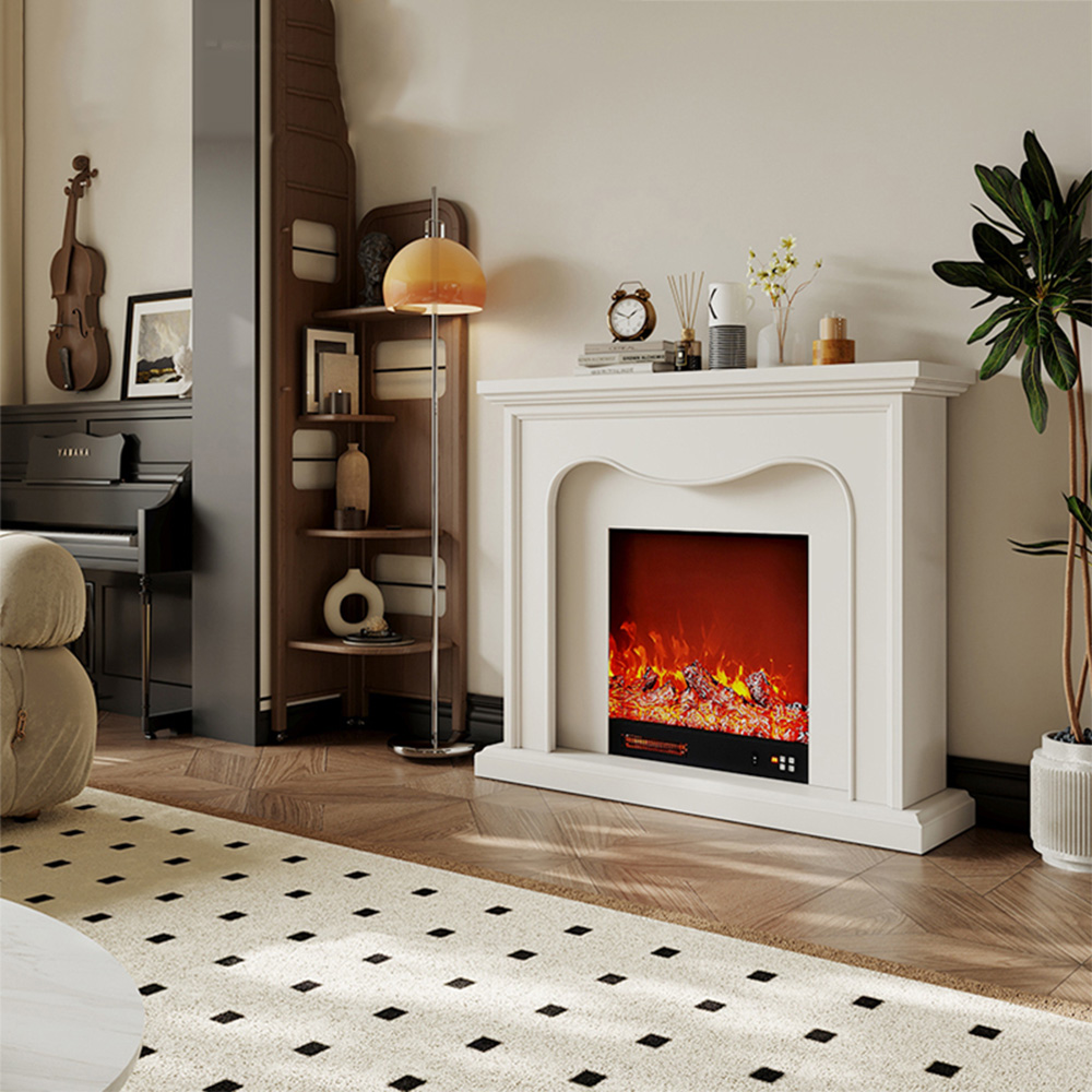 Artificial Fireplace French Decorative Cabinet Living Room Indoor Simulated Fire Heater Electronic Fireplace