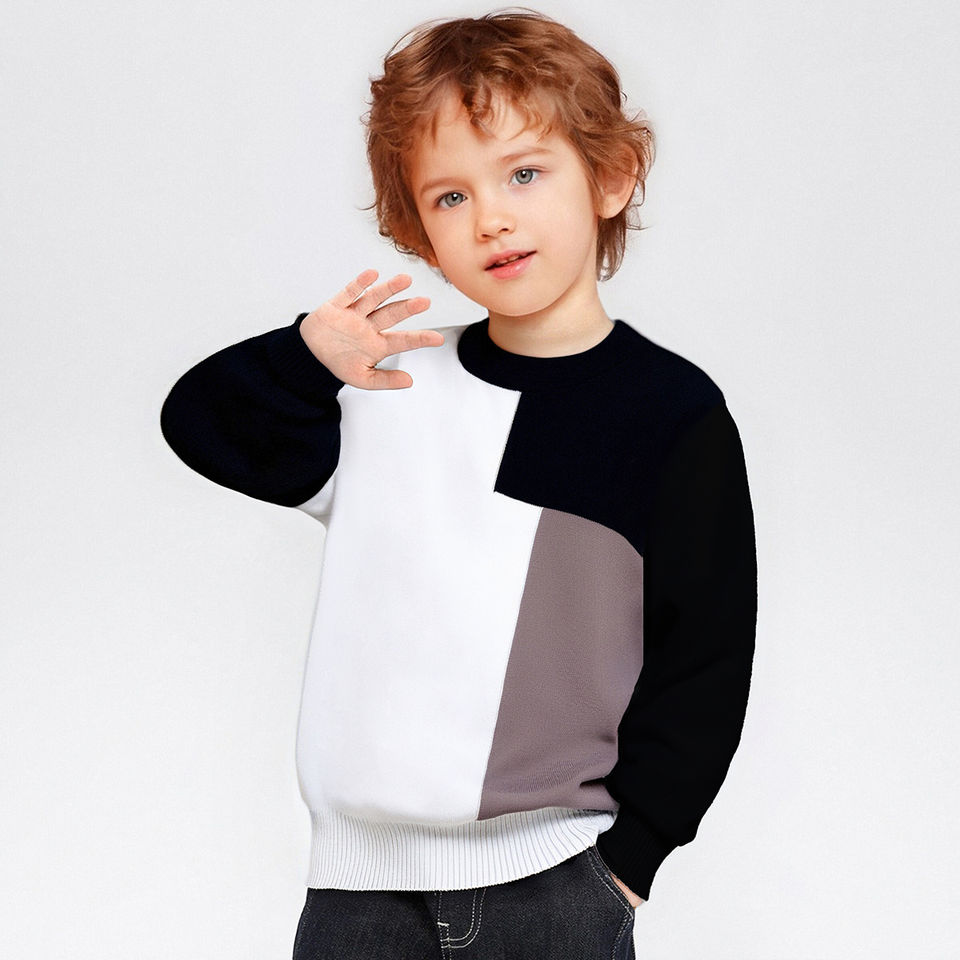 Kids Summer Color Block Crewneck