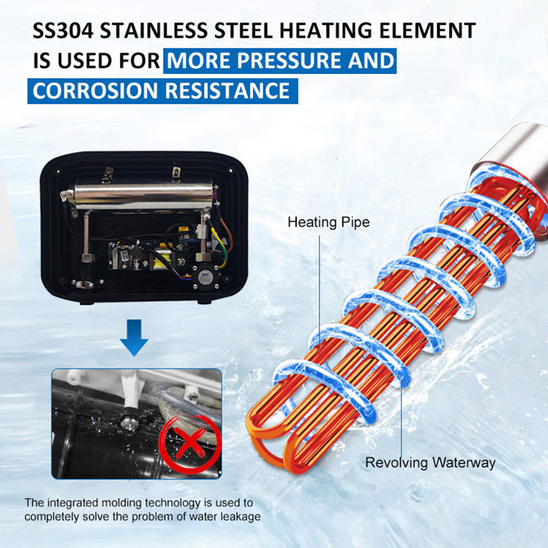 Unlimited Capacity Smart Electric Hot Water Heater for Home Kitchen Constant Instant 0.02-0.6Mpa Working Outdoor Household