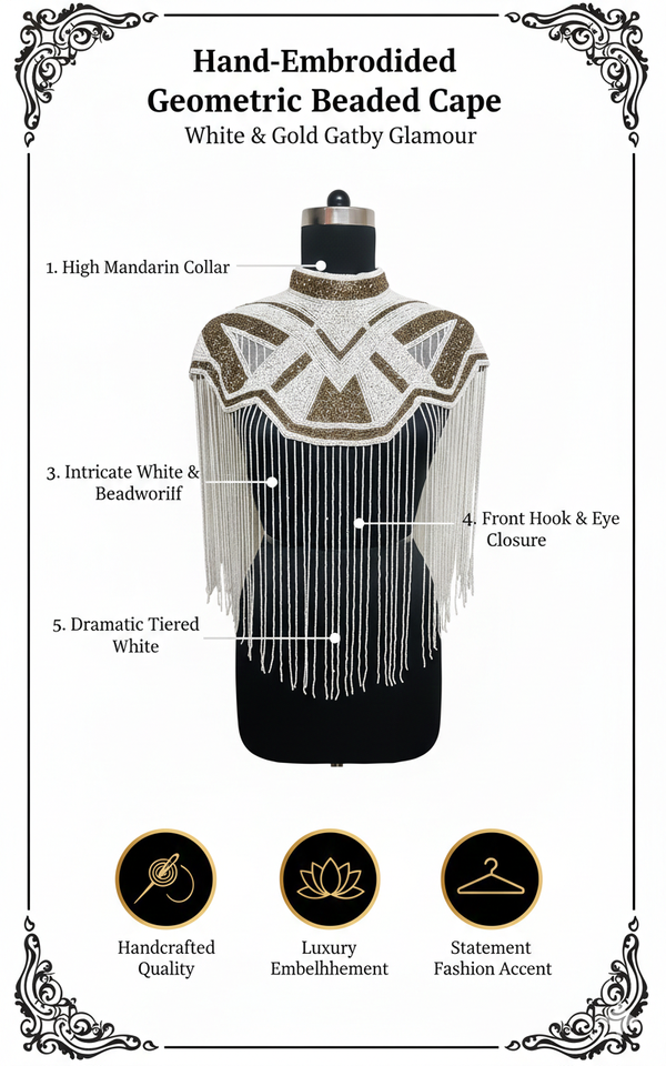 Beaded Fringe Shoulder Cape