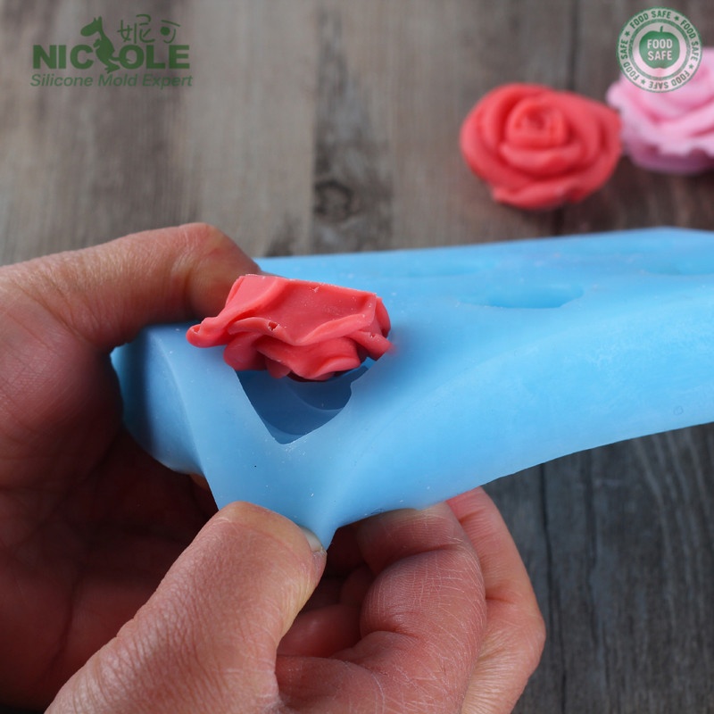 Nicole 6 Cavities Flower Silicone Fondant Cake Molds DIY Silicone Soap Form Crafts Molds