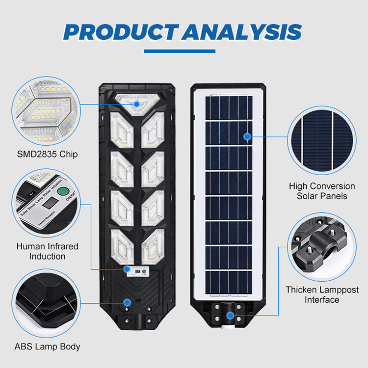 NanDe Best Quality Remote Control 300w 500w 700w 900w Energy Saving Street Outdoor LED Solar Lights
