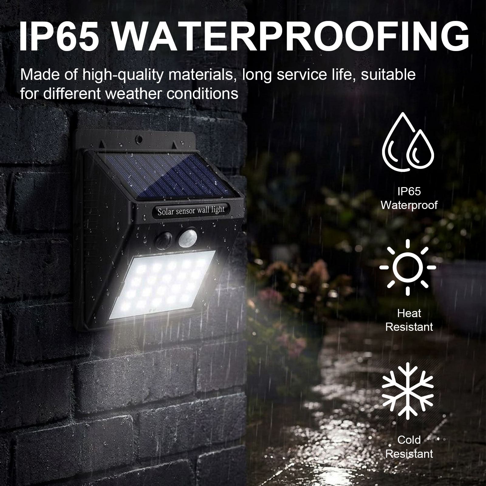 TOACH IP65 Waterproof Wireless Security Solar Garden Light Hot Sale LED Solar Wall Lights for Patio Landscape DC Power Glass