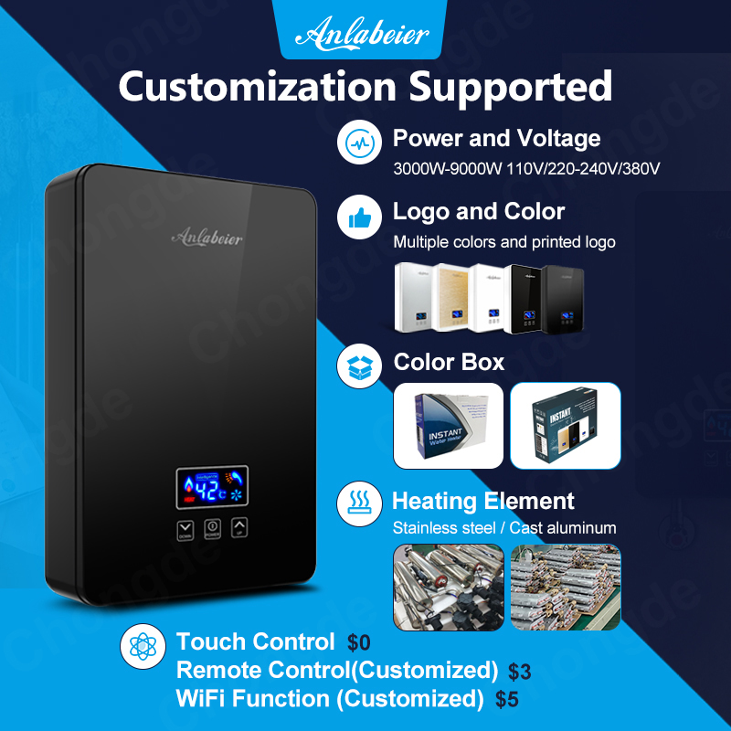 5s Heating 220v 230v High Quality Electric Bathroom Hot Best Instant Hot Water Shower Electric Tankless Water Heater