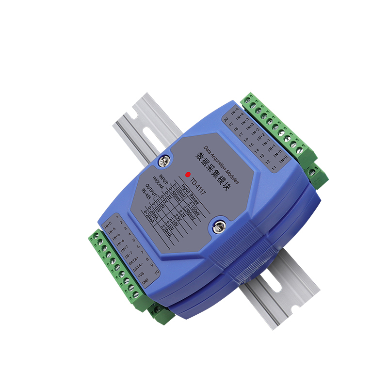 8-Channel Analog Input Module 2000V DC High Common Mode Isolation MODBUS-RTU RS485 DIN Rail Mount Industrial Data Acquisition