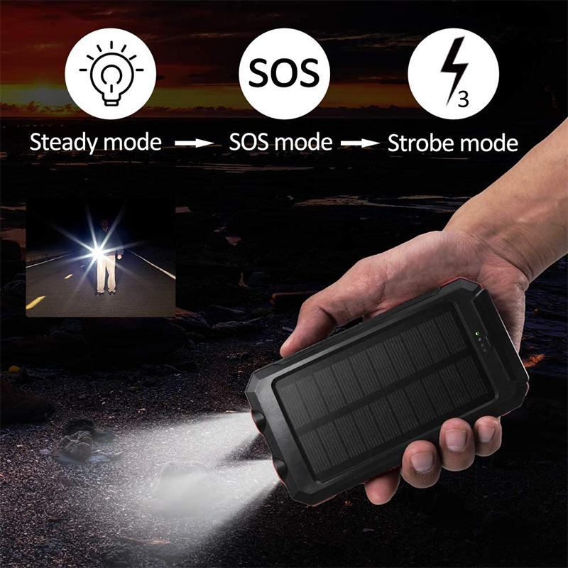 Waterproof Outdoor Solar Charger Power Bank 20000mah Portable Power Supply Solar Energy Powerbank