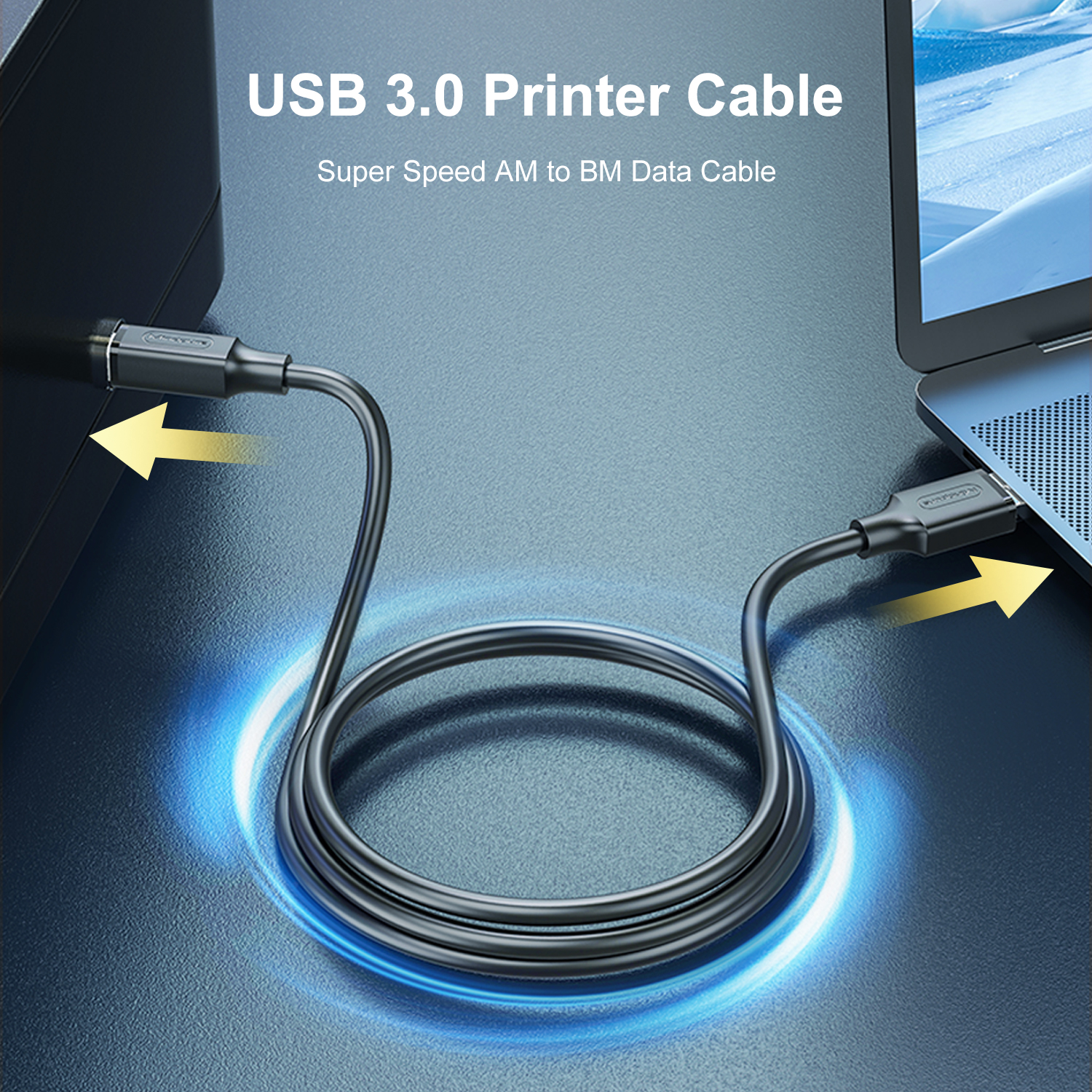 Mindpure 0.5M-3M USB 3.0 AM/BM Braid Shielding Printer Cable (Male to B Male) for for Dell-in Stock