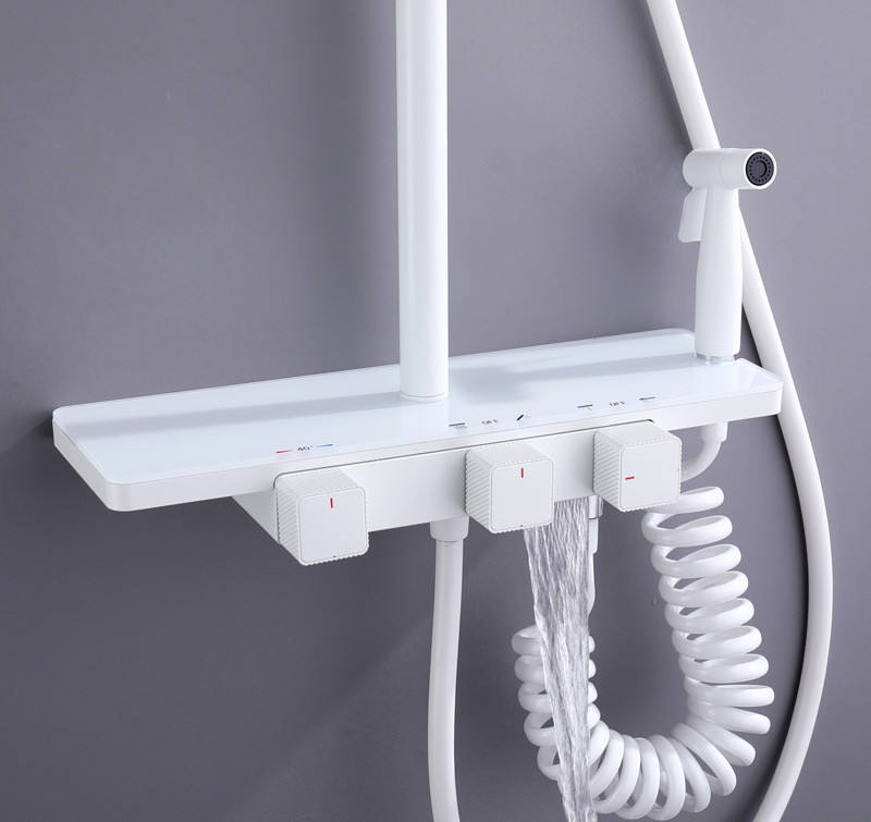 Белая настенная душевая система (White Shower Set)