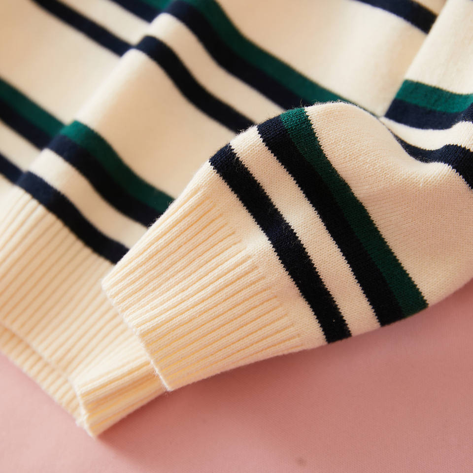 Kids Striped Knit Breathable Cotton