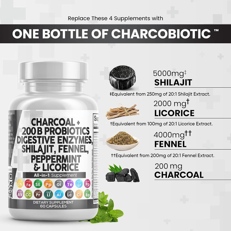 Детокс-комплекс: Уголь и Мумиё (Activated Charcoal Shilajit)