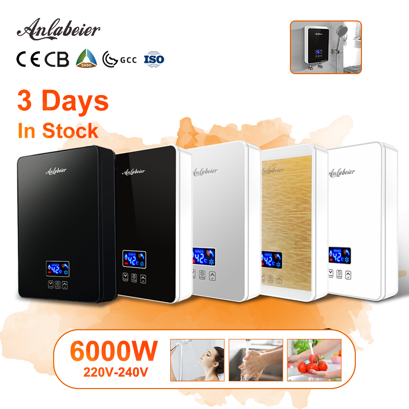 Latest Technology LED Digital Display Instant Electric Water Heater Faucet Free Spare Parts English Plastic for Hotels