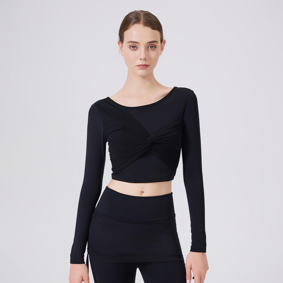 Сетчатый топ с узлом (Mesh Twist Long Sleeve)