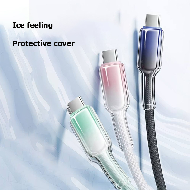 OEM 60W 1M CtoC USB Type Fast Charging Cable Flexible Woven Nylon Braided Wire PD Cord Mobile Phone Gadgets Accessorie Wholesale