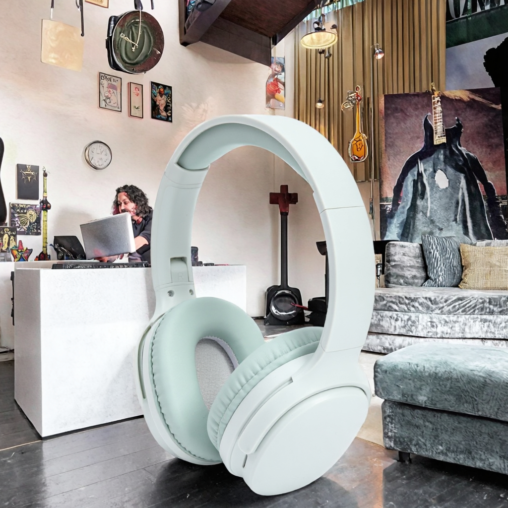 Portable Wireless Over-Ear Headphones Microphone-HiFi Stereo Sports DJ/Audiophile for 5.4 IPX5 Waterproof 3-5 Hours