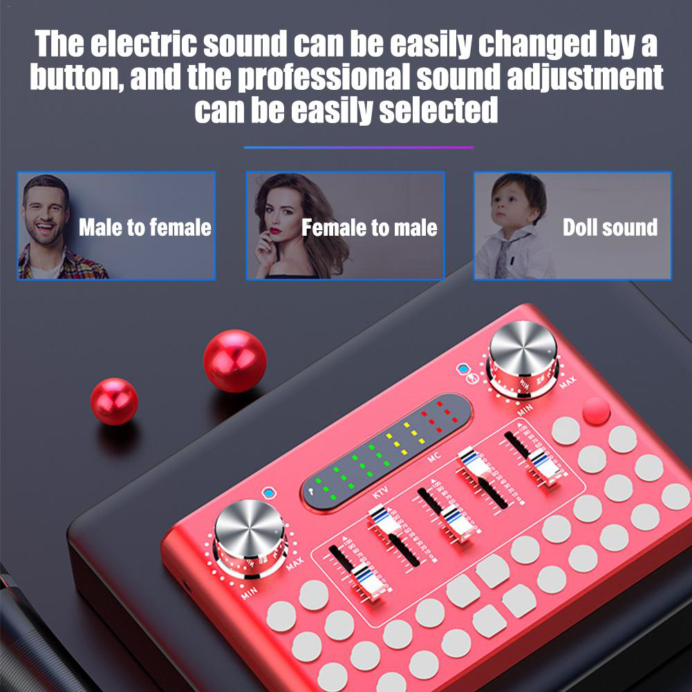 Professional Studio Audio Interface Recording External Live Sound Card F007 for Condenser Microphone