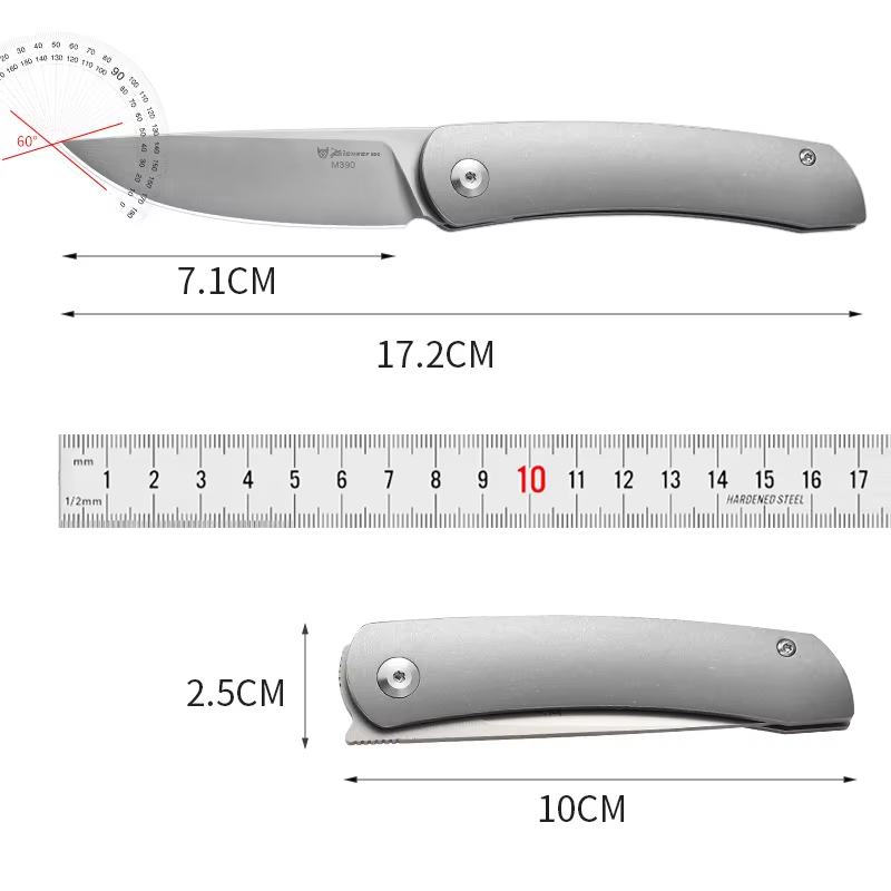 Титановый складной нож PioneerEDC (Gr5, M390)