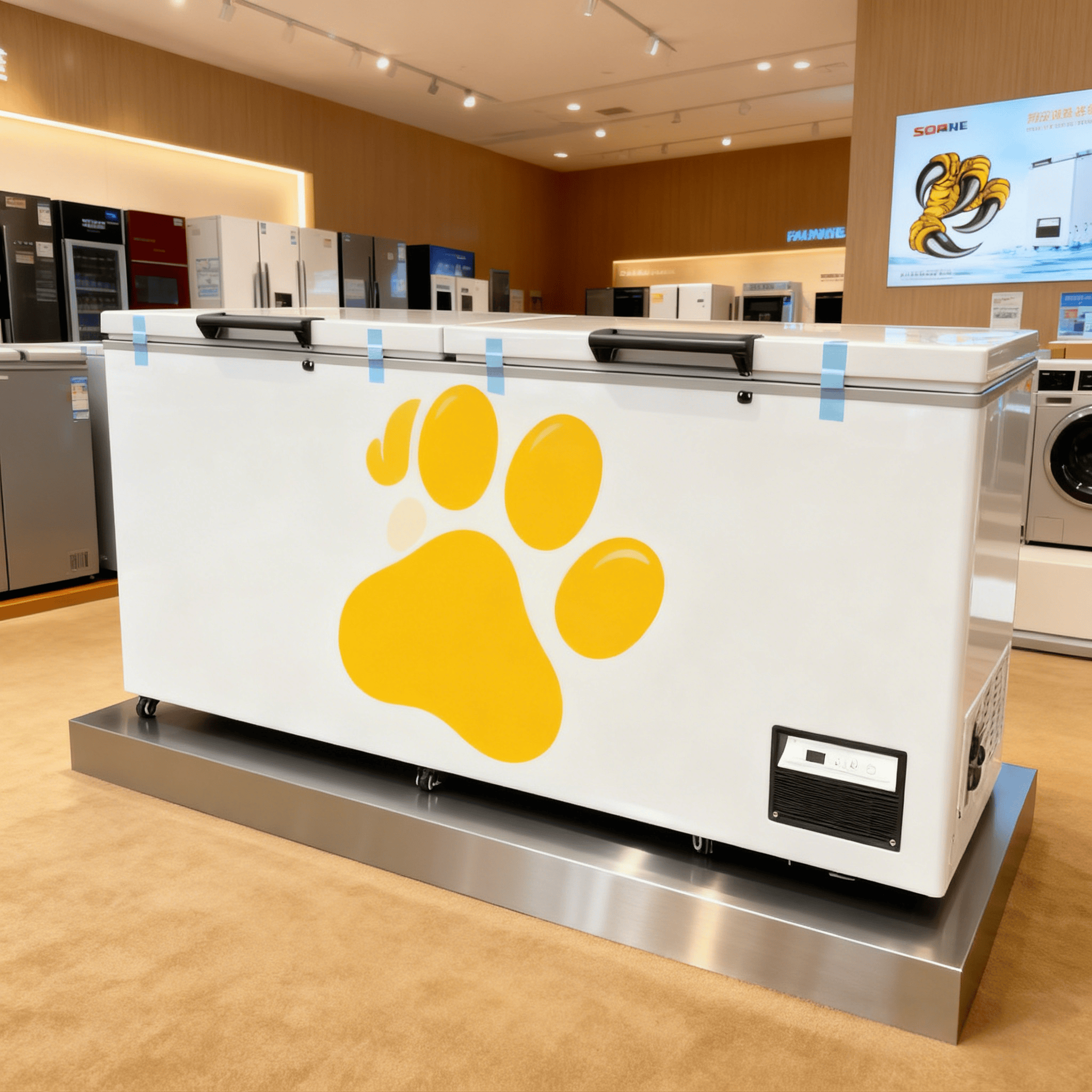Commercial Large Capacity Horizontal Flip-Lid Freezer Refrigerator, Home Use Horizontal Freezer Refrigerator