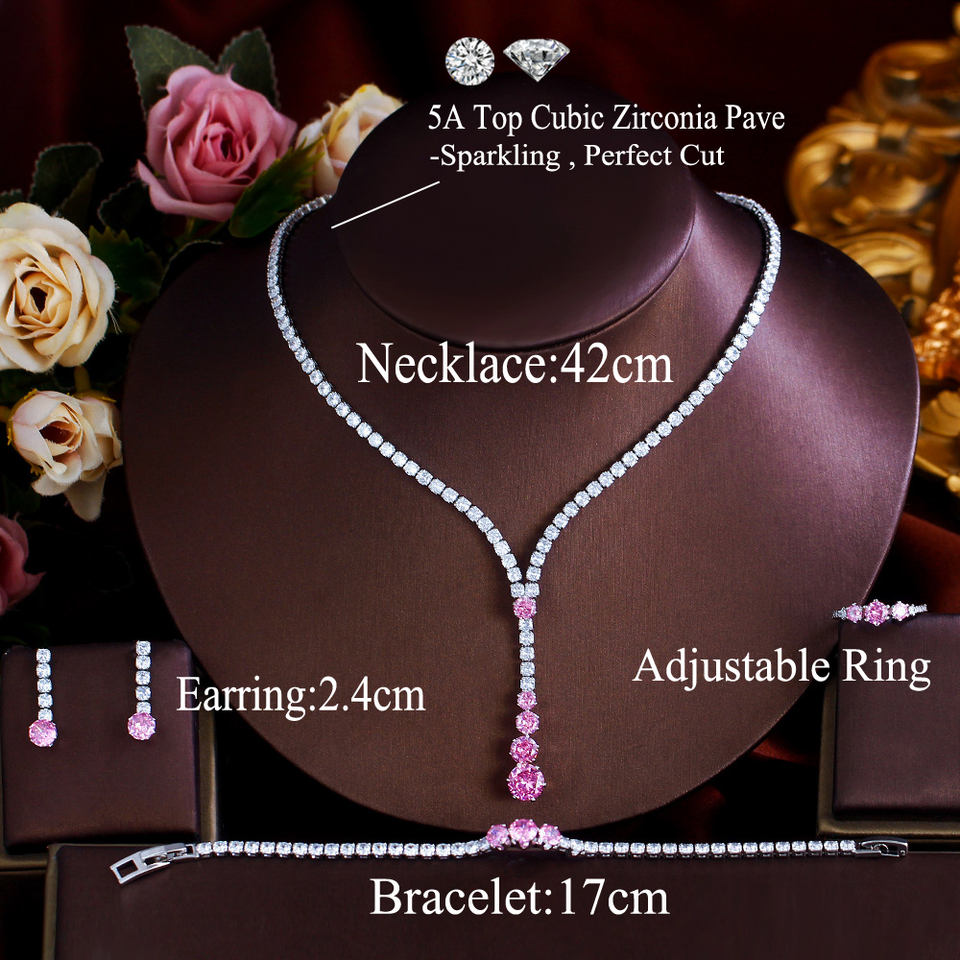 Набор из 4-х предметов (Zircon White/Pink)
