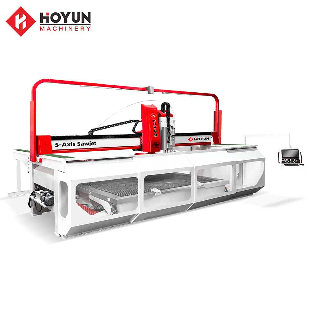 Hongyi Machinery CNC Stone Machinery Desktop High Pressure Waterjet Marble Ceramic Tiles Water Jet CNC Cutting Machine for Sale