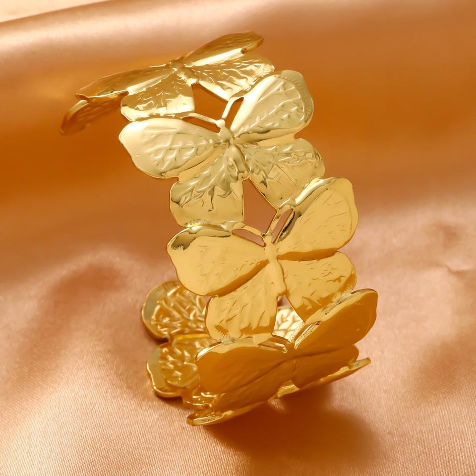 Трендовое женское кольцо с напылением 18K золота