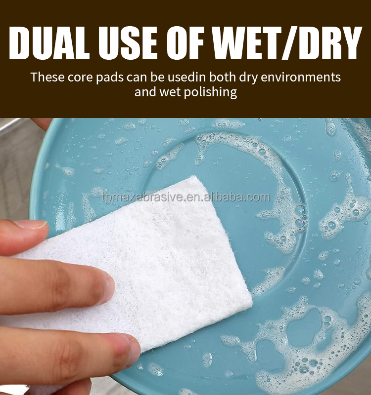 Heavy Duty 200*300mm Nylon Scouring Pads Reusable Rectangular Abrasive Discs for Home Cleaning Surface Polishing Metal Deburring
