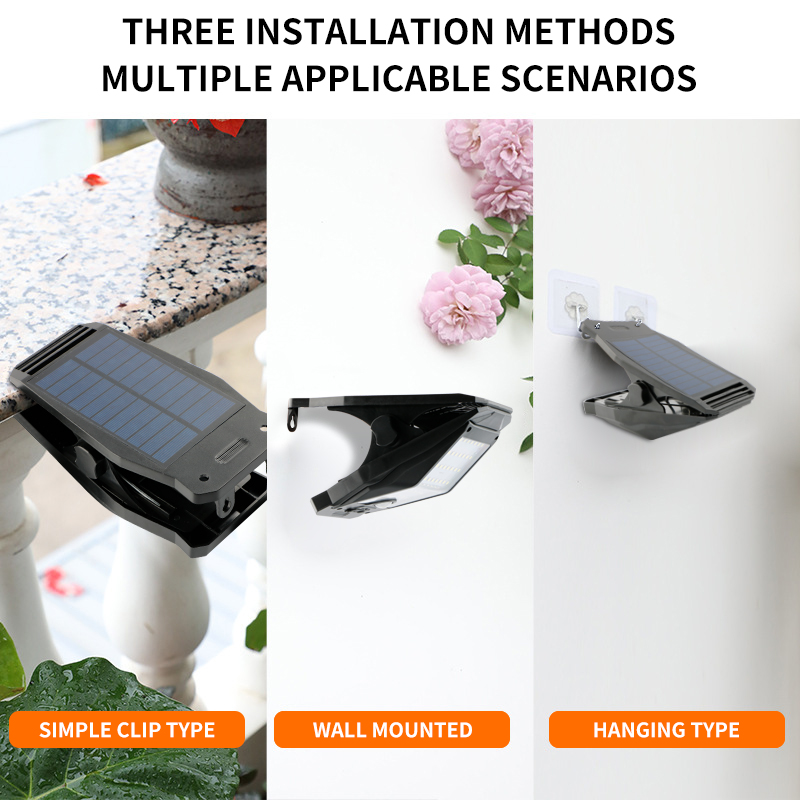 TOACH Solar Clip Light 3500K Warm White Split Solar Panel IP65 Waterproof High CRI 90 No Drill Wall Lamp for Fence Yard Garden