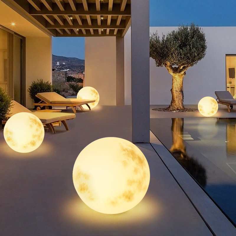 IP65 Waterproof Solar Garden Lights LED Outdoor Decorative Moon Light for Landscape Pathway Lawn Outdoor Garden Lights