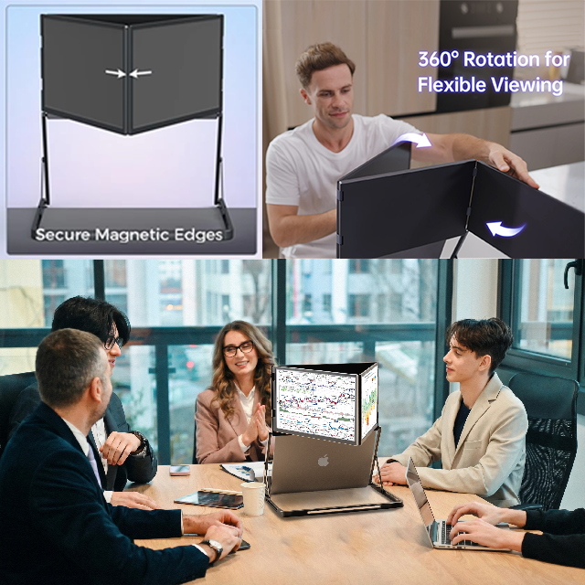 Triple Screen Monitor15.6'' FHD 1080P IPS Laptop Screen Extender,  Laptop Monitor Extender  Plug n Play for Xbox