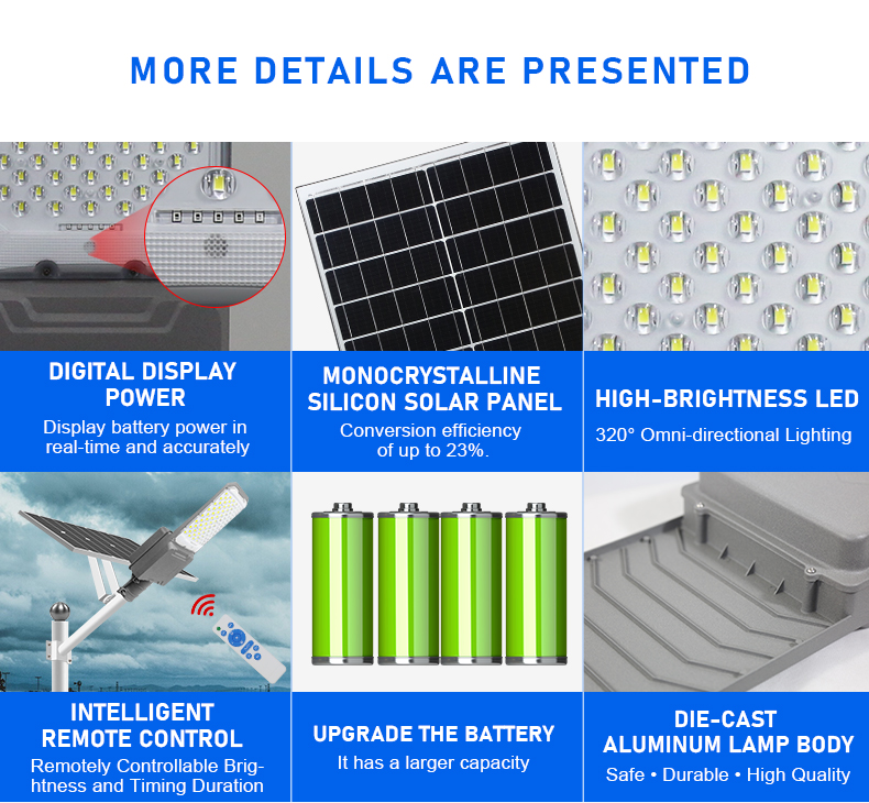 All in Two Split Solar Street Light Outdoor LED IP65 Waterproof High Brightness Solar Powered Street Lamp China Street Lighting