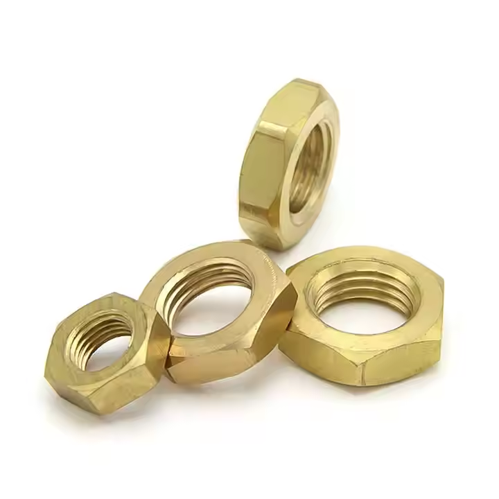 China Supplier Factory Price High Quality DIN 439 Brass Copper Hex Nut Jam Nut Hexagon Thin Nuts